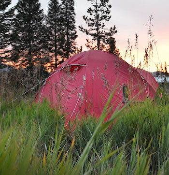 Tent at Pearl Lake