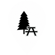Maps - Map pin with tree and picnic table