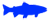 Blue Fish Silhouette Icon