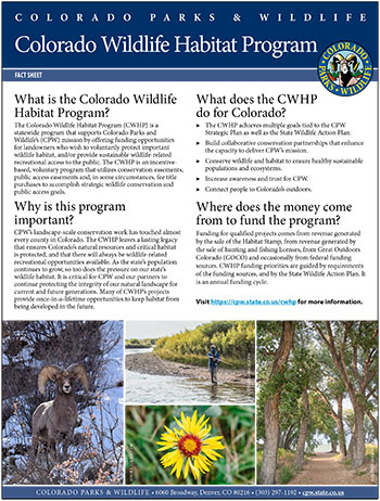 CWHP Fact Sheet Cover