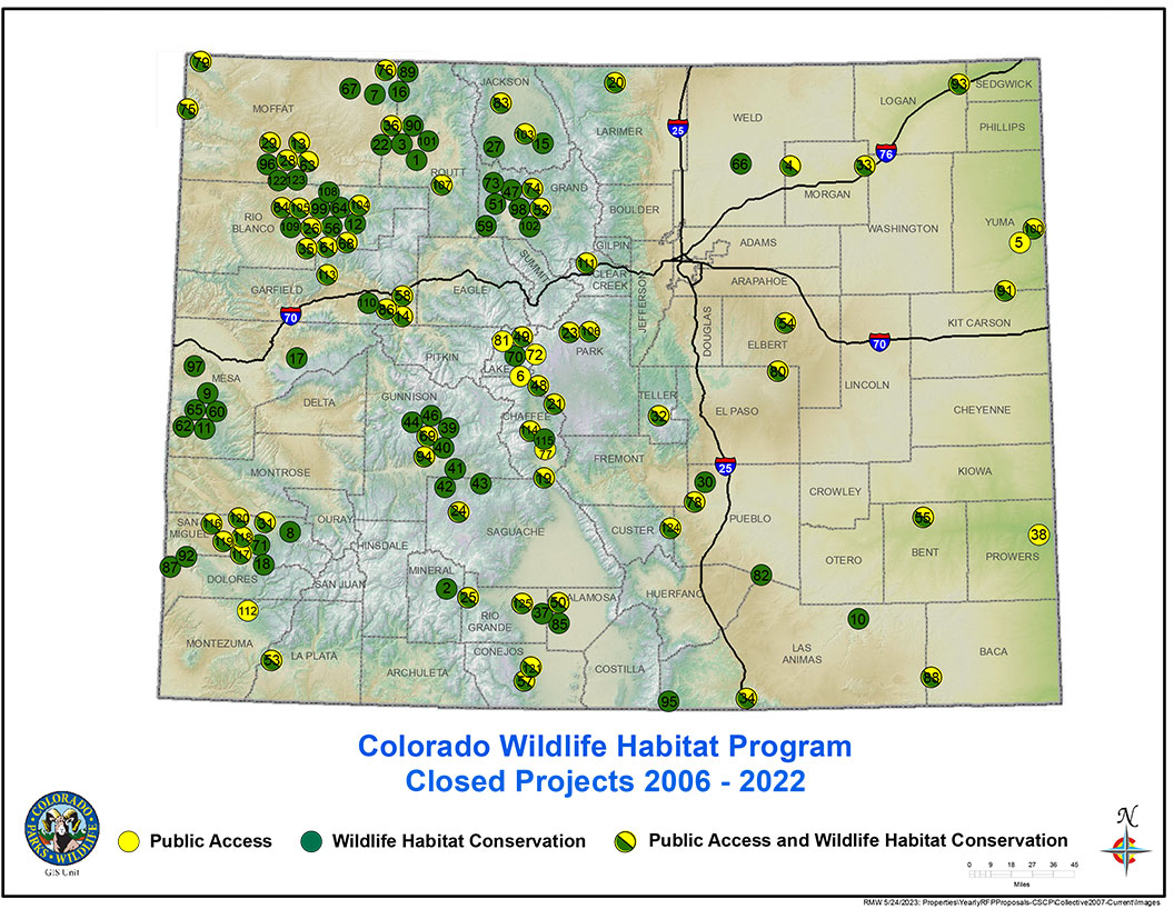 CWHP Habitat Stamp properties, easements and acquisitions