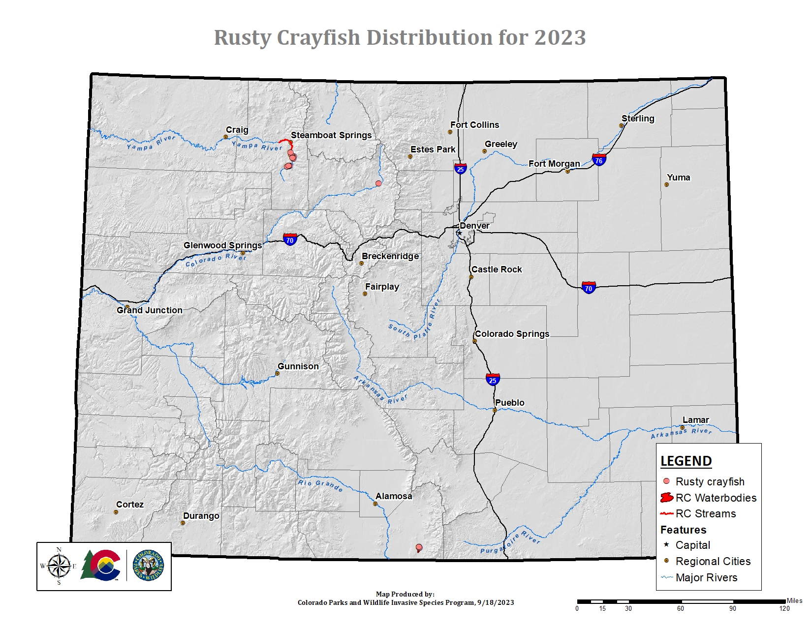 2023 Rusty Crayfish Map