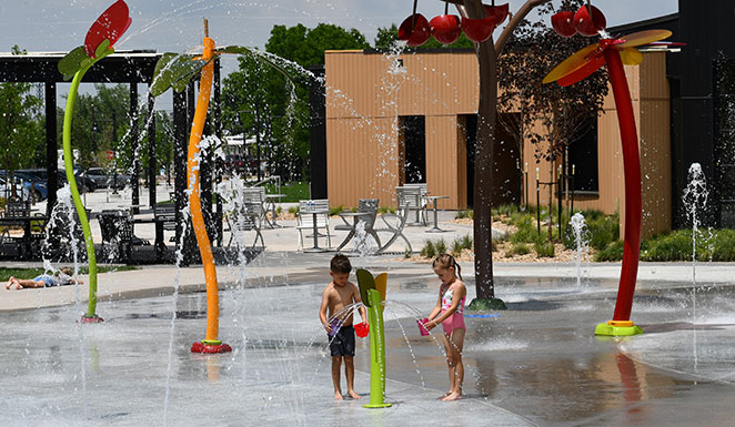 Splash pad at Coal Creek Park in Erie, an LWCF recipient. Photo credit Town of Erie
