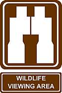 Brown Wildlife Viewing Sign