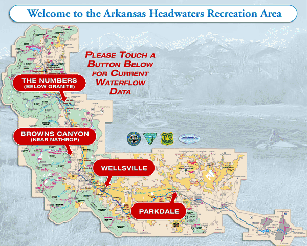 Arkansas Headwaters Recreation Area Map