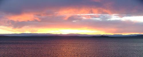 Red sunset at Spinney Reservoir