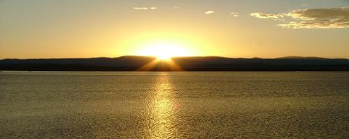 Golden sunset at Spinney Reservoir