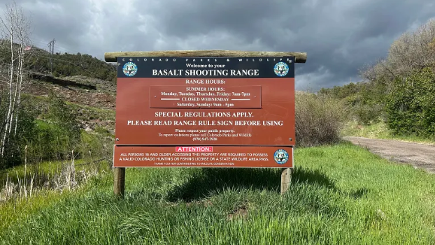 Colorado Parks and Wildlife Basalt Shooting Range Sign