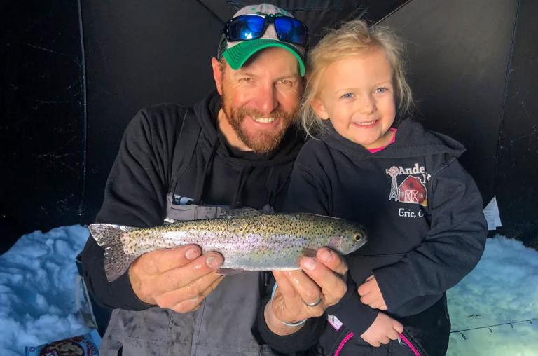 Ice fishing is family fun
