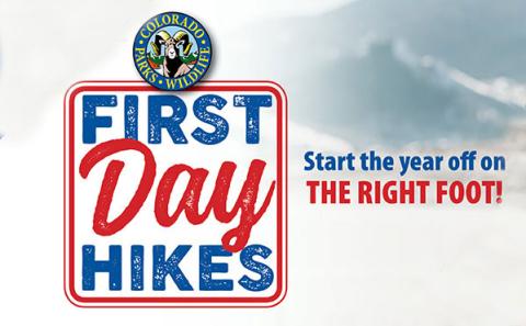 First Day Hikes logo and text