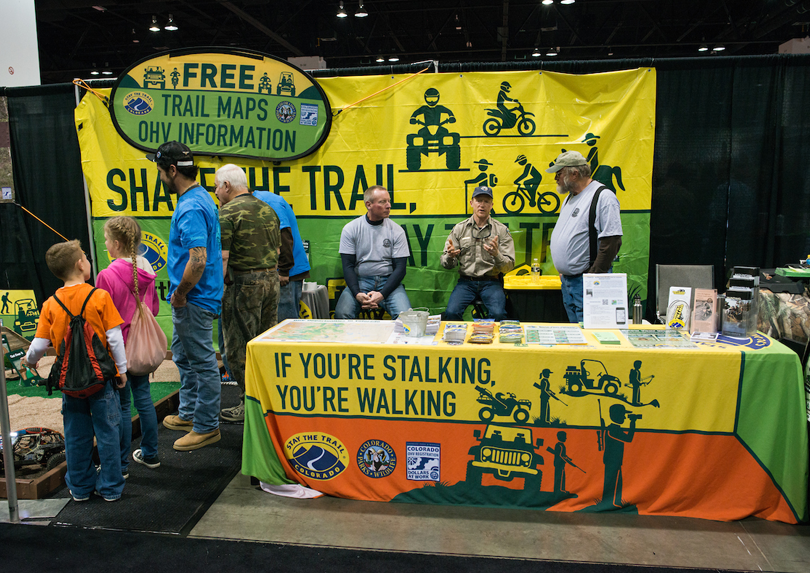 The Stay the Trail booth at the International Sportsmen's Expo.