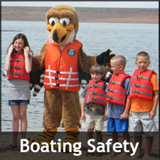 Kids in life vests during boater safety education