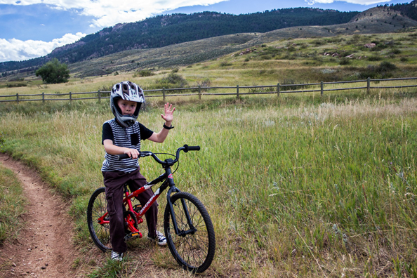 A child takes a break from trail riding at Lory State Park. Photo by Verdon Tomajko.