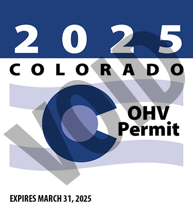 Example of OHV Permit Sticker
