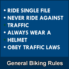 General rules for bike use.