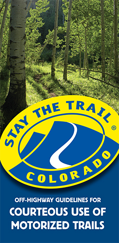 Stay The trail Courteous Trail Use