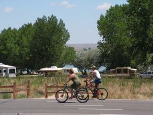 Cyclists at Jackson Lake