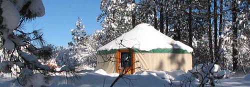 Snow Covered Yurt