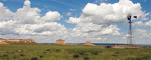 Shortgrass Prairie surrounds nearby Pawnee Buttes