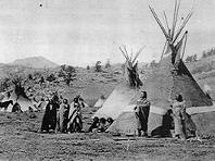 Ute indian encampment