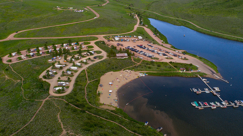 Camping and Recreation Ariel View of Stagecoach State Park