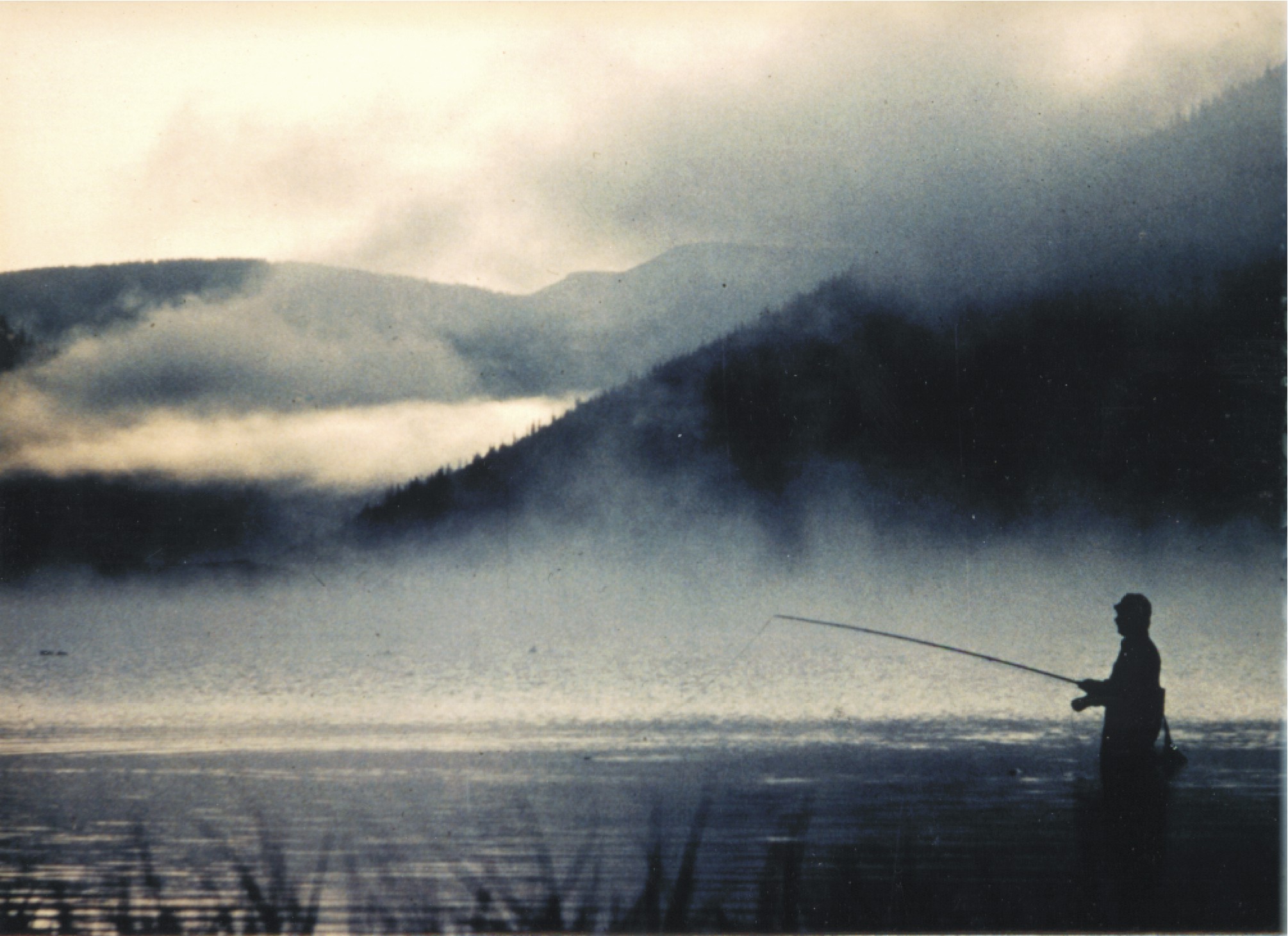 Fly fishing in the fog of Yampa River
